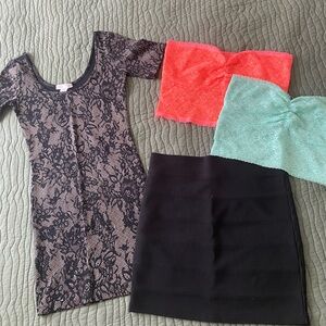 Laced - Bundle of 4 (1 Dress, 1 skirt & 2 Bandeaus)